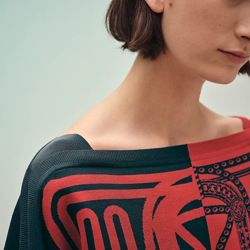 人気☆】HERMES Pull manches longues structure motif (HERMES/ニット 人気☆】HERMES Pull manches longues structure motif (HERMES/ニット