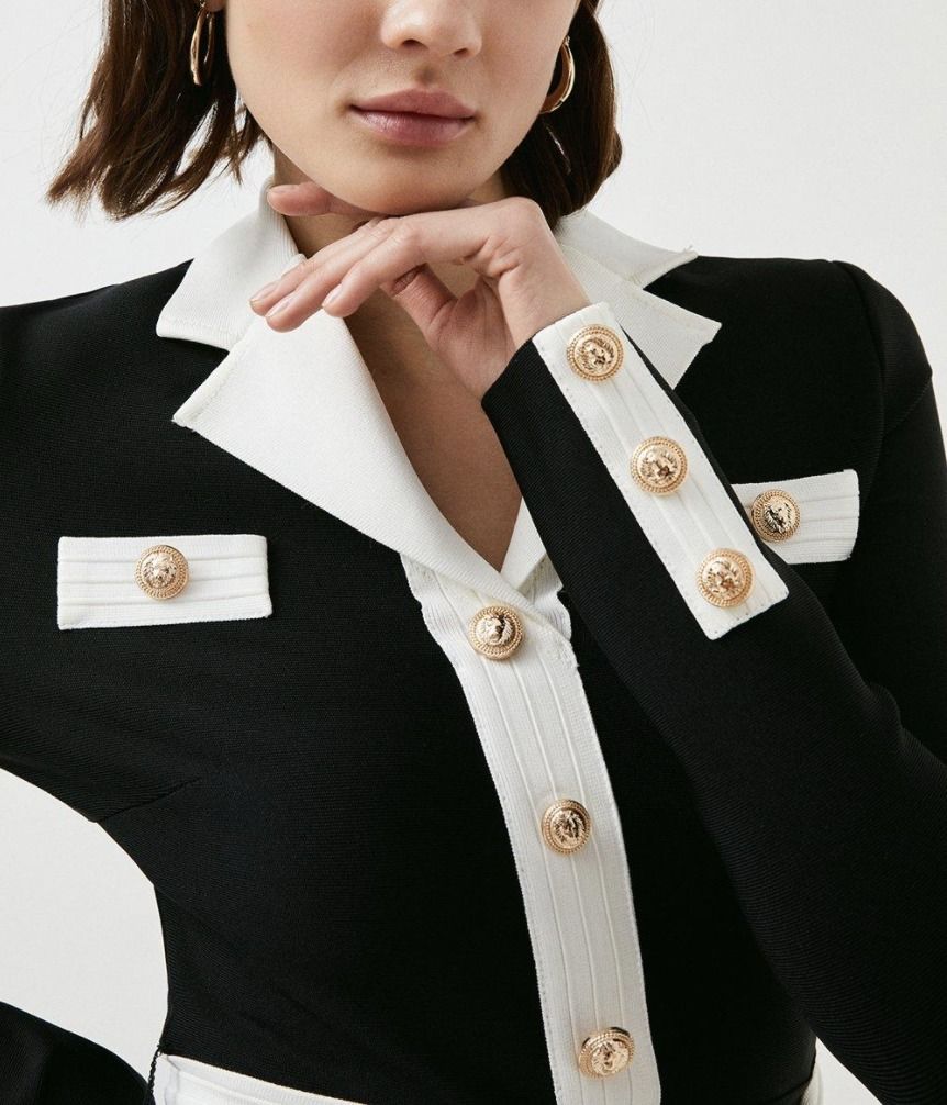 ☆KAREN MILLEN☆ *シフォンスリーブ** ニット ドレス 送料込 (Karen ...