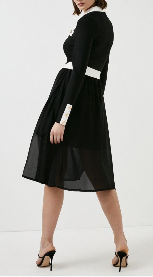 ☆KAREN MILLEN☆ *シフォンスリーブ** ニット ドレス 送料込 (Karen ...