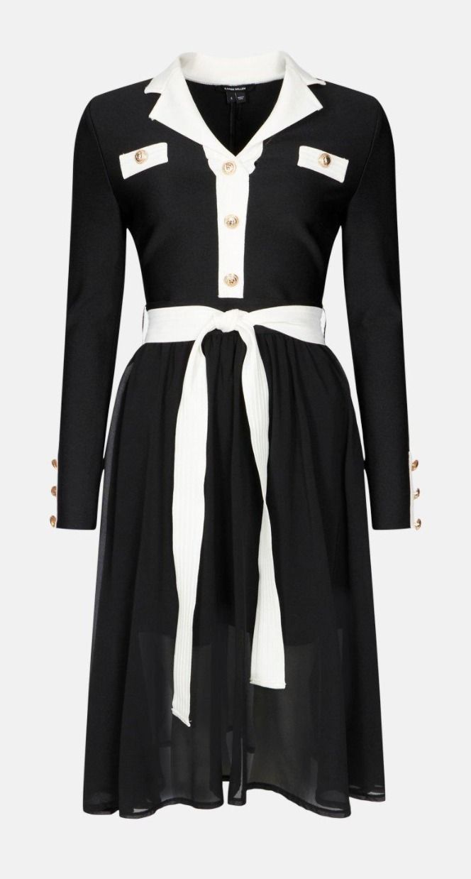☆KAREN MILLEN☆ *シフォンスリーブ** ニット ドレス 送料込 (Karen ...