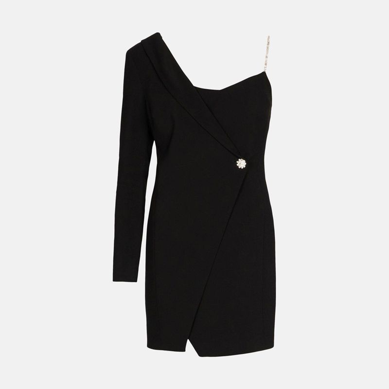 Karen Millen 日本未入荷 コンパクトラップタックスミニドレス (Karen Karen Millen 日本未入荷 コンパクトラップタックスミニドレス (Karen