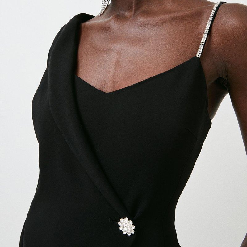 Karen Millen 日本未入荷 コンパクトラップタックスミニドレス (Karen Karen Millen 日本未入荷 コンパクトラップタックスミニドレス (Karen
