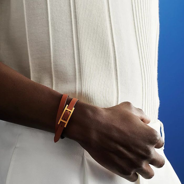 ◇リバーシブルデザイン◇『HERMES』 Behapi レザーブレスレット Behapi Double Tour bracelet | Hermès USA
