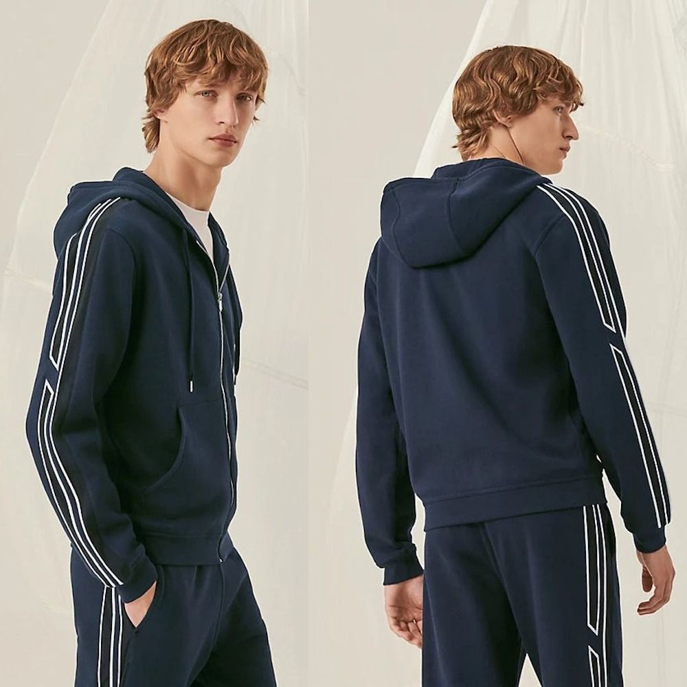 HERMES スポーティーなスウェット Run H フード付き コットン (HERMES ...