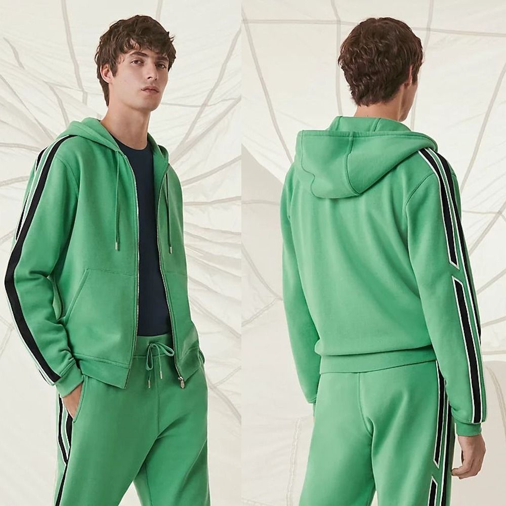 HERMES スポーティーなスウェット Run H フード付き コットン (HERMES ...