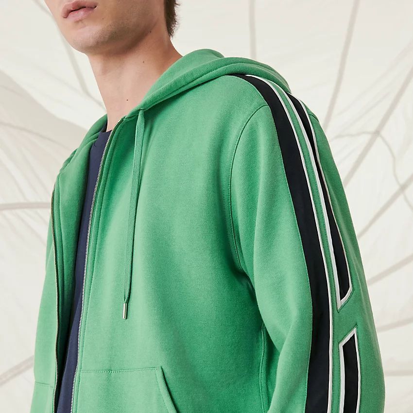HERMES スポーティーなスウェット Run H フード付き コットン (HERMES ...