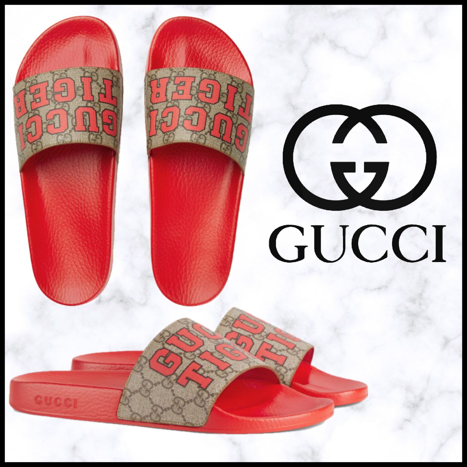 22 Gucci グッチ タイガー メンズ スライド サンダル Gucci サンダル uth Buyma