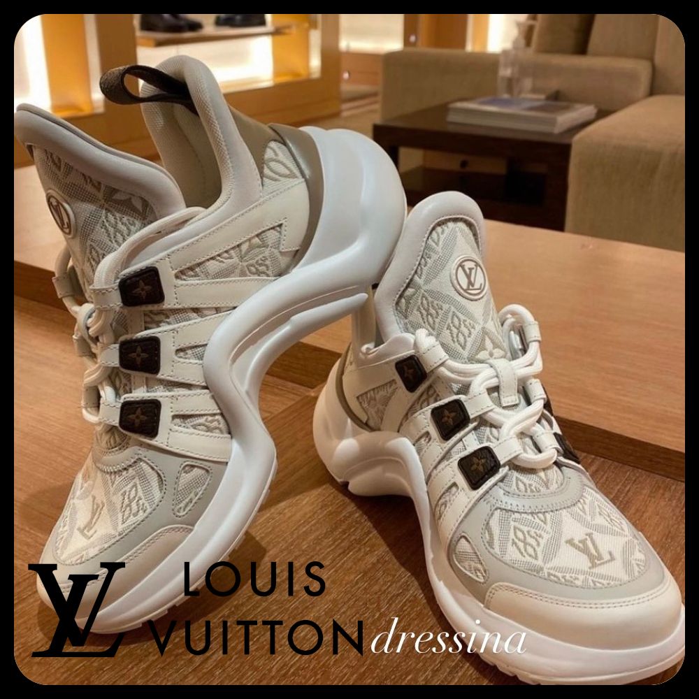 ヴィンテージ風☆ LVアークライト・ライン スニーカー (Louis Vuitton ...