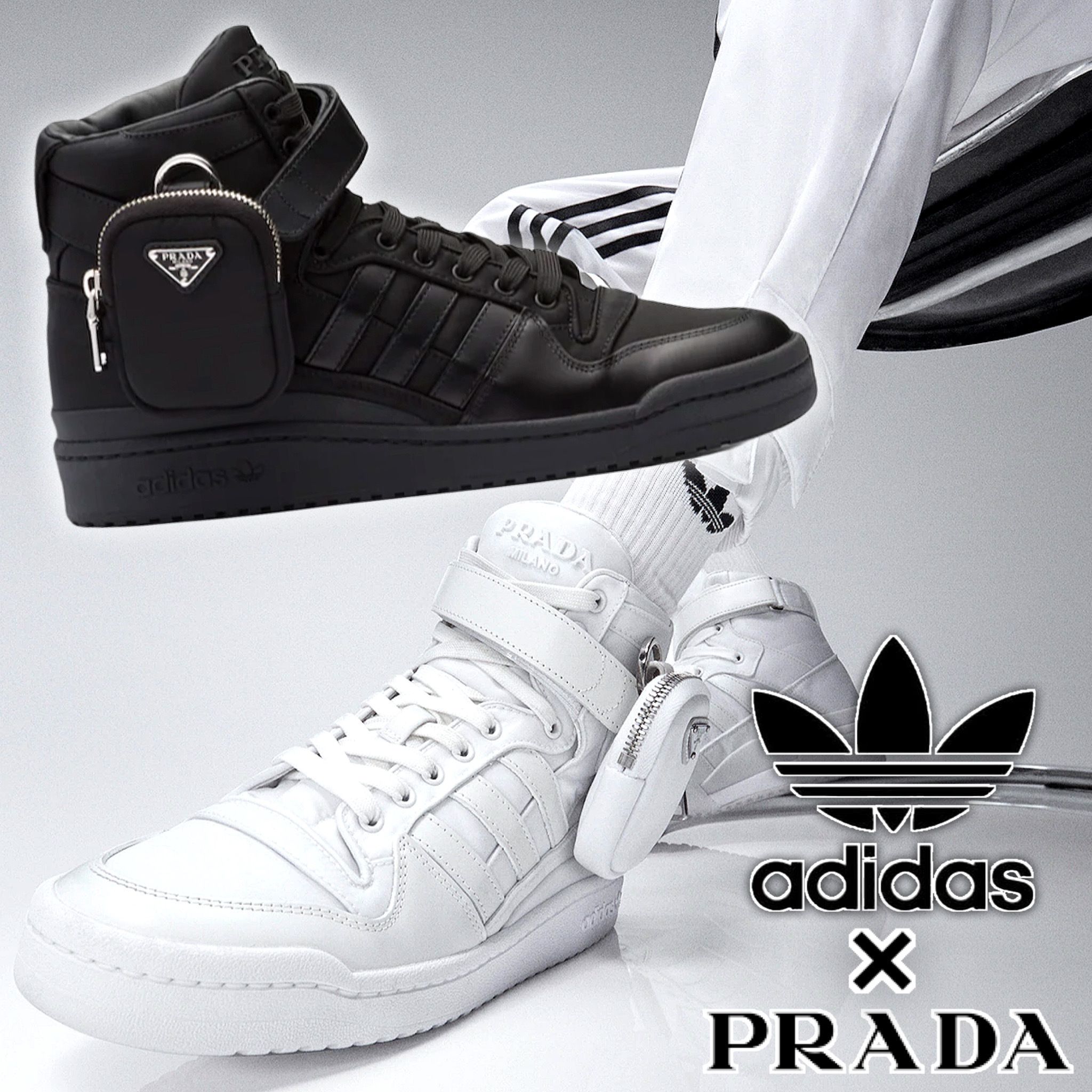 adidas×PRADAコラボ】Re-Nylonハイトップスニーカー 直営店 (PRADA adidas×PRADAコラボ】Re-Nylonハイトップスニーカー 直営店 (PRADA