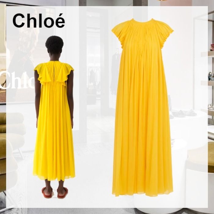 直営店】Chloeクロエ☆ギャザー入りキャップスリーブドレス (Chloe ...