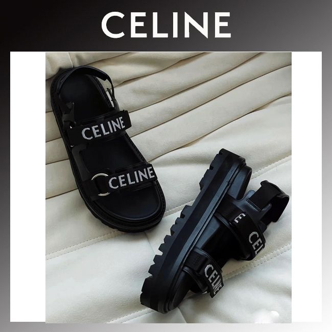 CELINE】バルキー アウトドア サンダル ロゴ レザー (CELINE/サンダル CELINE】バルキー アウトドア サンダル ロゴ レザー (CELINE/サンダル