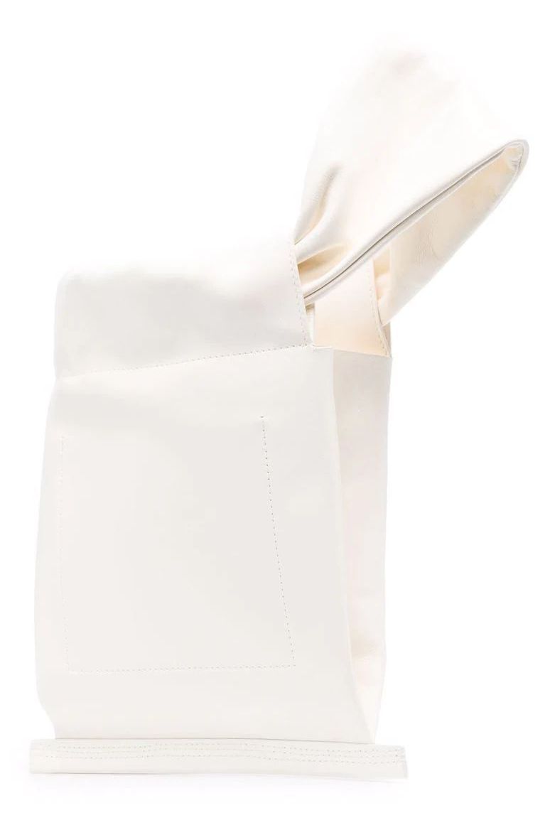 JIL SANDER】レザー☆フラット 巾着ポーチ Natural 送関込 (Jil Sander JIL SANDER】レザー☆フラット 巾着ポーチ Natural 送関込 (Jil Sander