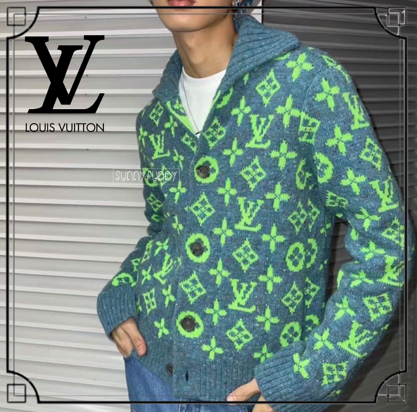 Louis Vuitton Monogram Mohair Cardigan (1AA53J)