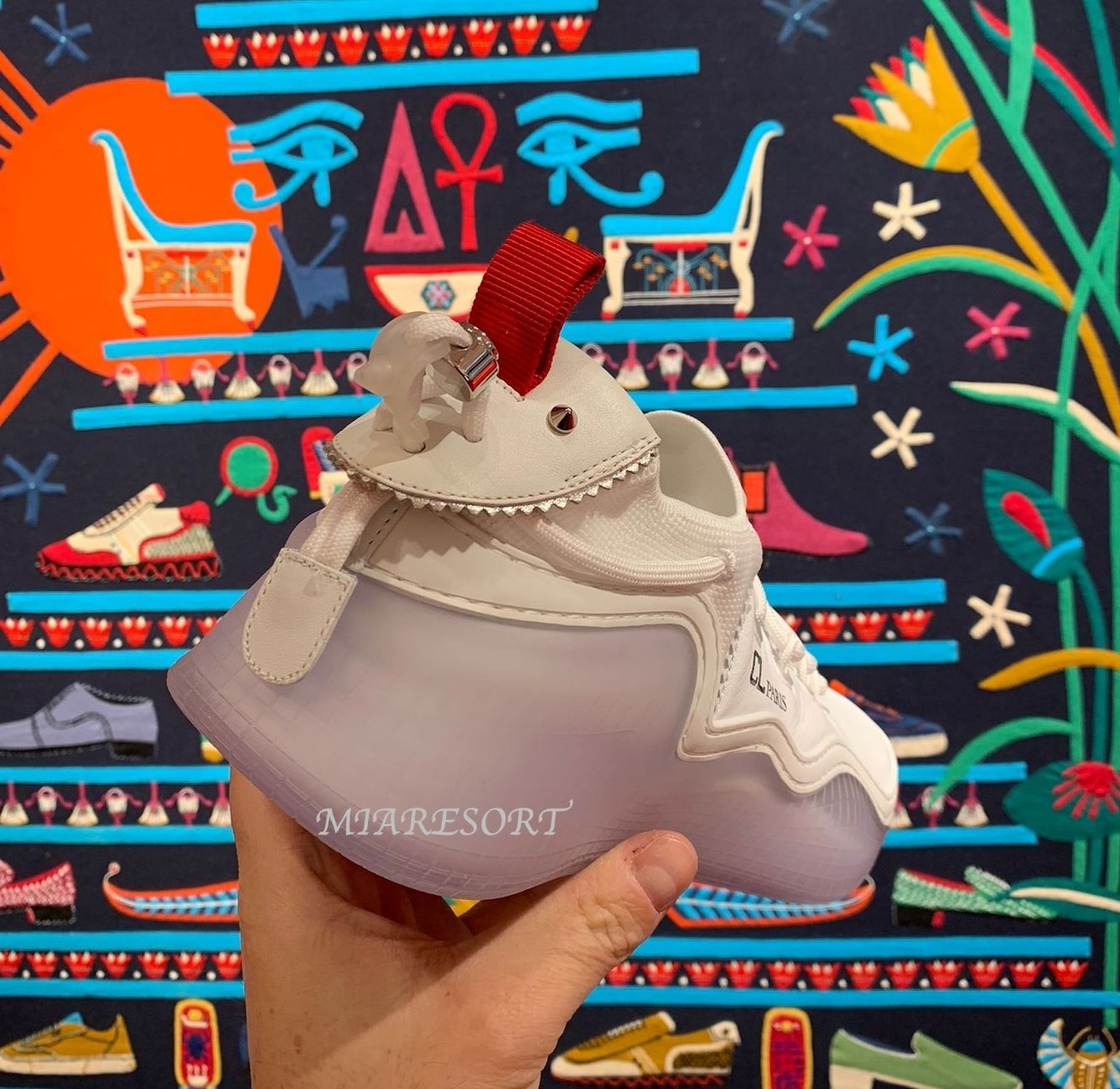 22SS 新作☆ルブタン Arpoador Bianco Flat 異素材☆ スニーカー 22SS 新作☆ルブタン Arpoador Bianco Flat 異素材☆ スニーカー