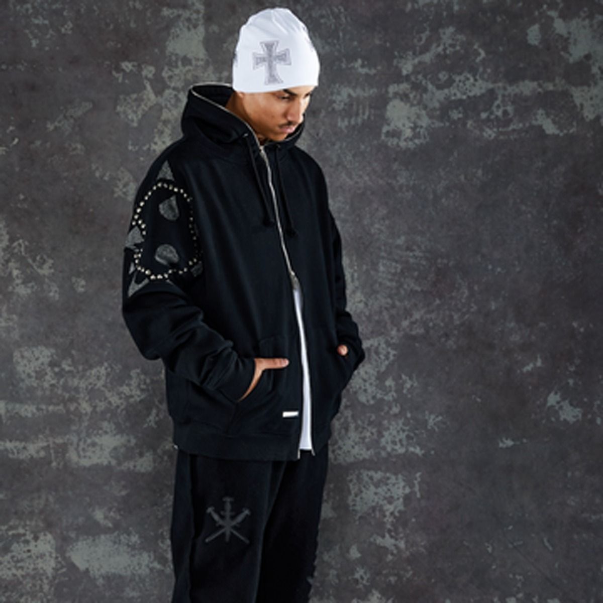 UNKNOWN LONDON BOWSER ZIP HOODIE アンノウン パーカー (UNKNOWN 掘り出し物に出会える unknown ブラック パーカー london パーカー