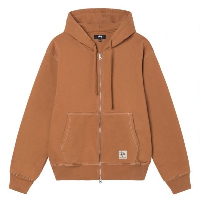 STUSSY】DOUBLE FACE LABEL ZIP HOODIE ジップアップ (STUSSY/パーカー