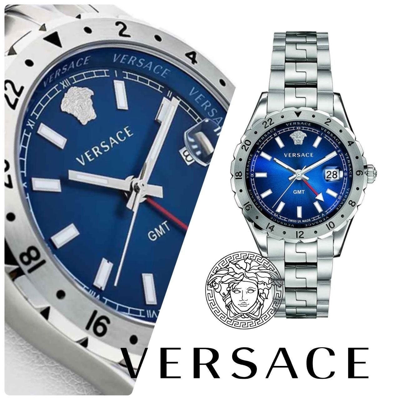 VERSACE】ヴェルサーチ Hellenyium GMT 42mm 5ATM (VERSACE/アナログ VERSACE】ヴェルサーチ Hellenyium GMT 42mm 5ATM (VERSACE/アナログ