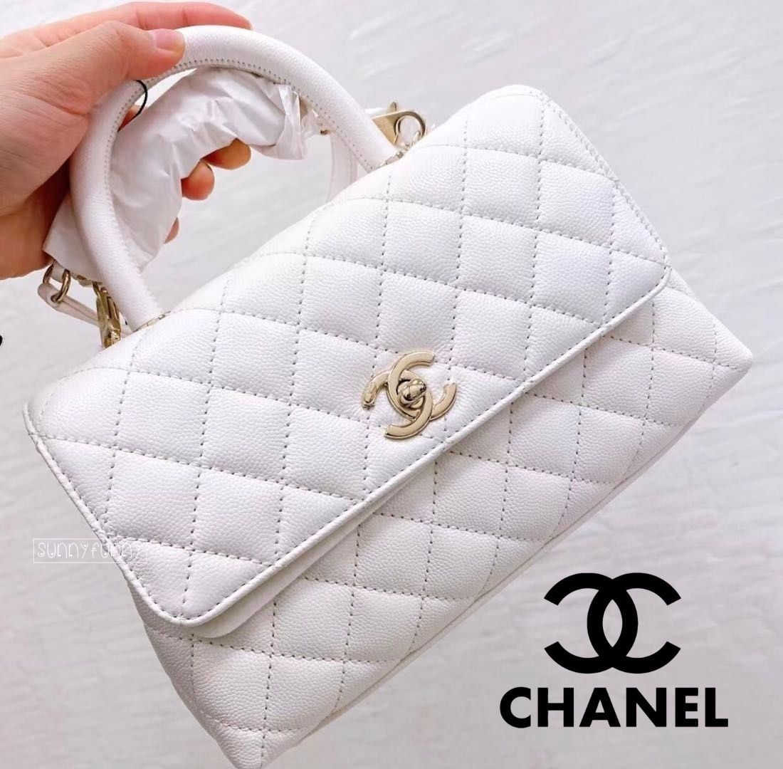 22P《 入手困難 》CHANEL ココハンドル 24cm Sサイズ ホワイト