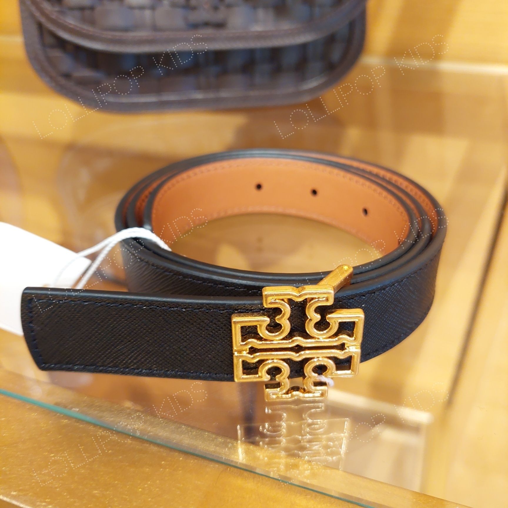 Tory Burch ◆ REVERSIBLE BRITTEN LOGO BELT 1 INCH Tory Burch ◆ REVERSIBLE BRITTEN LOGO BELT 1 INCH