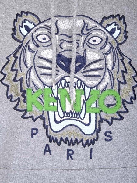KENZO ケンゾー パーカーフーディー グレー ロゴ タイガー (KENZO KENZO ケンゾー パーカーフーディー グレー ロゴ タイガー (KENZO