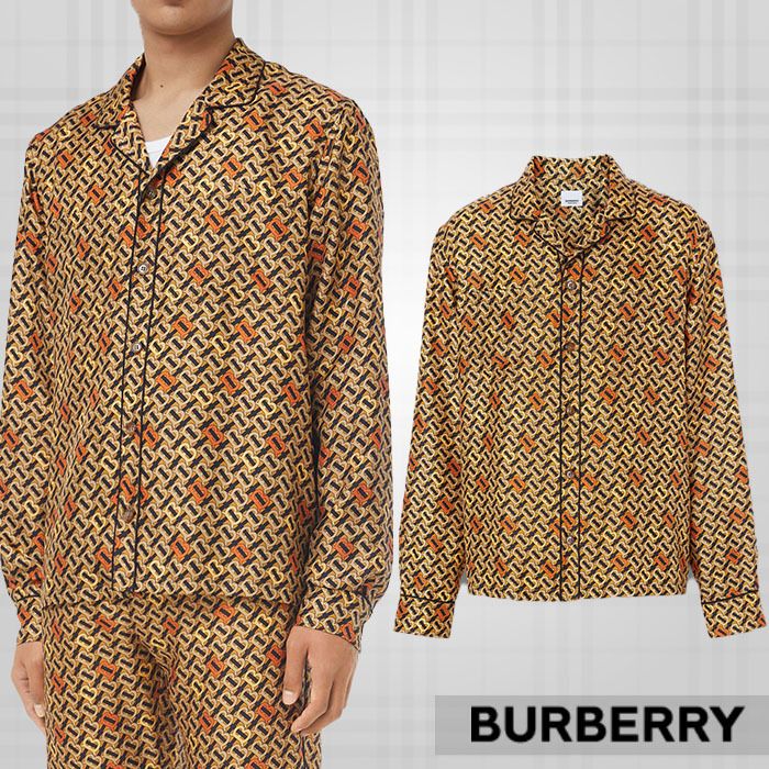 【BURBERRY】22SS モノグラムプリント シルクシャツ