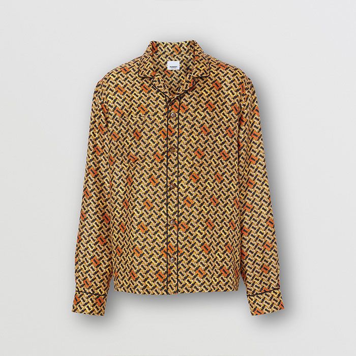 【BURBERRY】22SS モノグラムプリント シルクシャツ