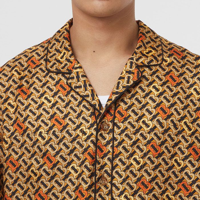 【BURBERRY】22SS モノグラムプリント シルクシャツ