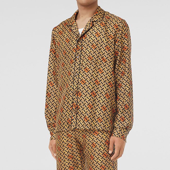 【BURBERRY】22SS モノグラムプリント シルクシャツ