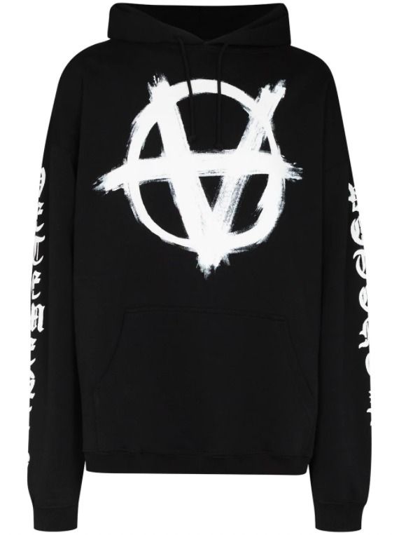 VETEMENTS >> DOUBLE ANARCHY ロゴ フード付き パーカー (VETEMENTS VETEMENTS >> DOUBLE ANARCHY ロゴ フード付き パーカー (VETEMENTS