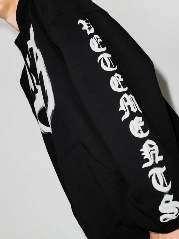 VETEMENTS >> DOUBLE ANARCHY ロゴ フード付き パーカー (VETEMENTS VETEMENTS >> DOUBLE ANARCHY ロゴ フード付き パーカー (VETEMENTS