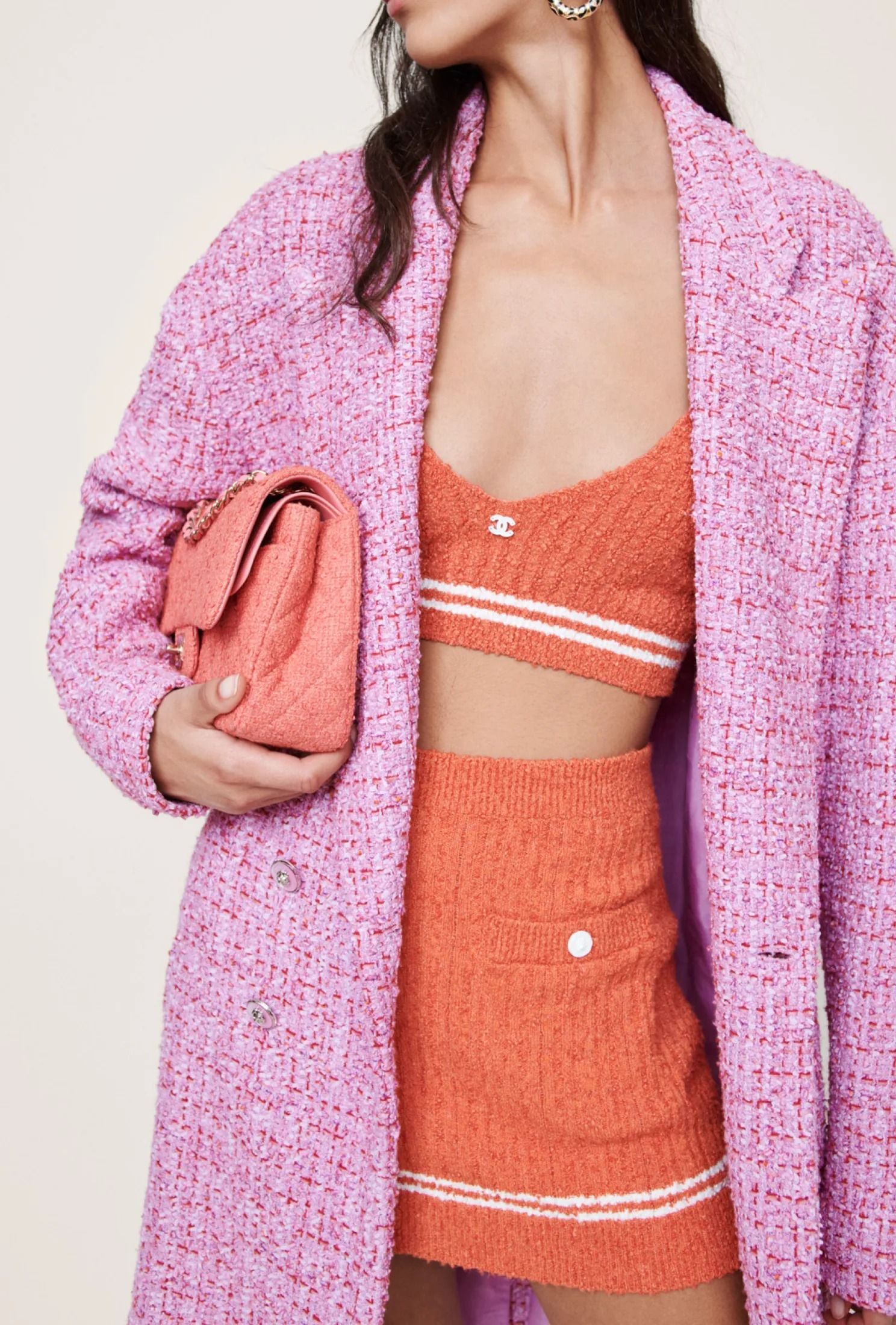 CHANEL スカート ミニ ルック26 タイト ボーダー カジュアル (CHANEL ...