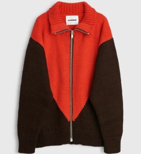 最新作の ジルサンダー JILSANDER ニット ジップアップ ジャケット