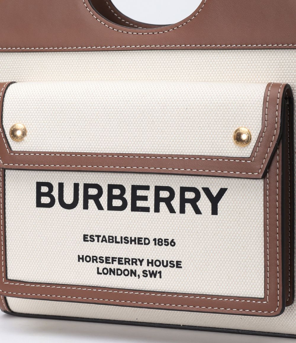 関税負担なし☆Burberry ミニ ツートン ポケットバッグ (Burberry 関税負担なし☆Burberry ミニ ツートン ポケットバッグ (Burberry
