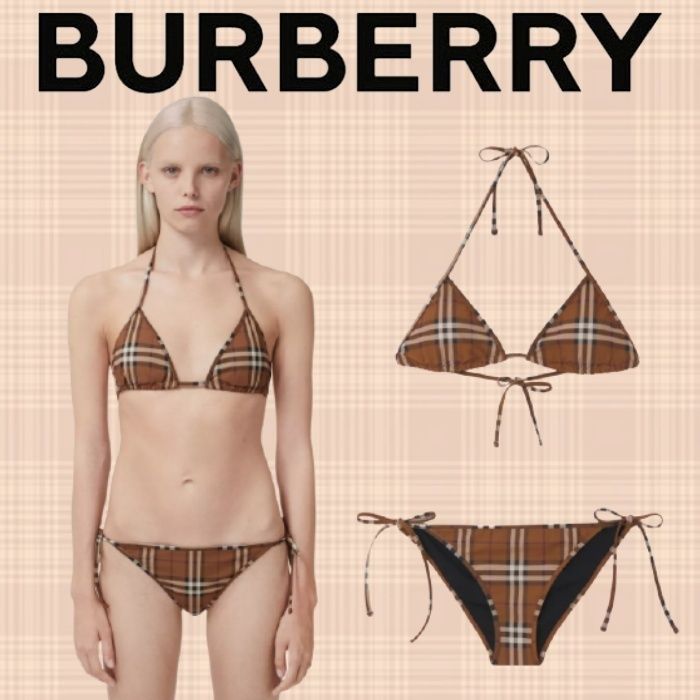 BURBERRY☆チェック トライアングルビキニ レディー ビキニ 水着 BURBERRY☆チェック トライアングルビキニ レディー ビキニ 水着
