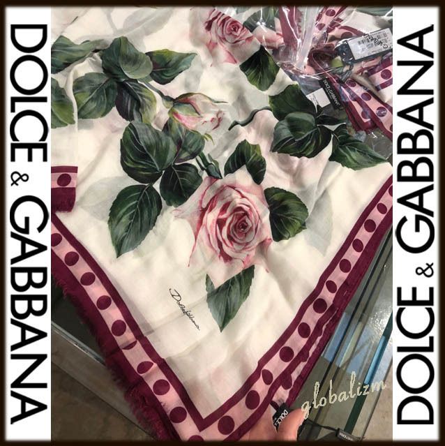 セール!ローズプリント ストール★Dolce&Gabbana