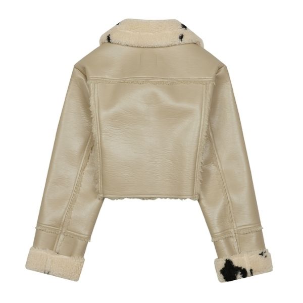 LUV IS TRUE】☆全2色☆OW COW MUSTANG ムートン ジャケット (LUV IS LUV IS TRUE】☆全2色☆OW COW MUSTANG ムートン ジャケット (LUV IS