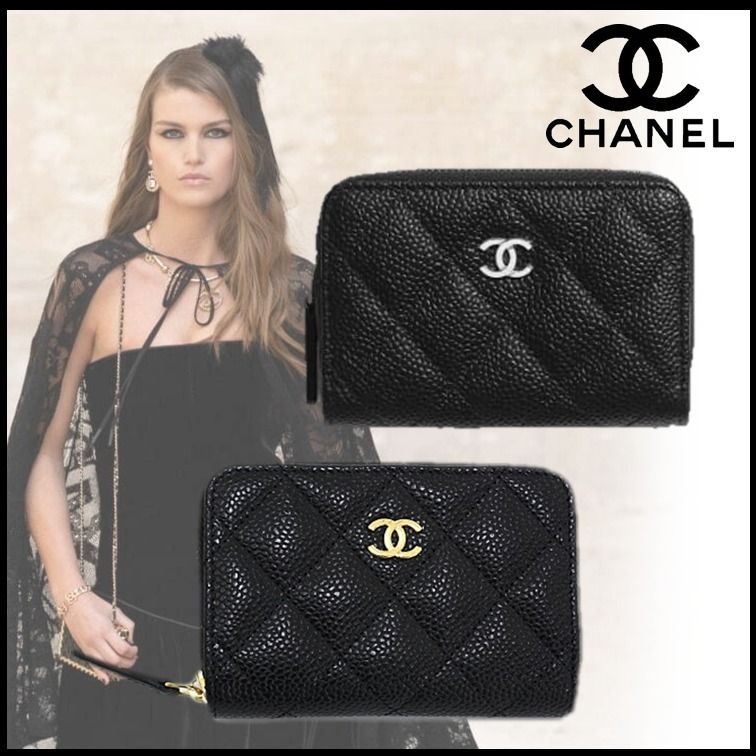 ◇国内直営◇CHANEL◇ジップコインパース キャビアスキン 財布 ...
