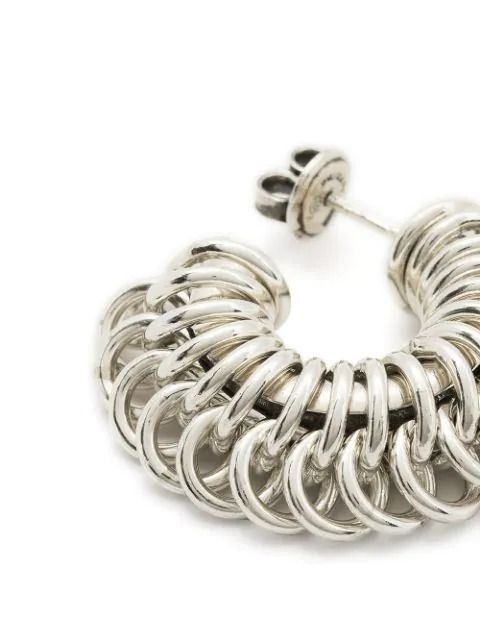 21AW】BOTTEGA VENETA ピアス フープ DISC コイル シルバー (BOTTEGA ...