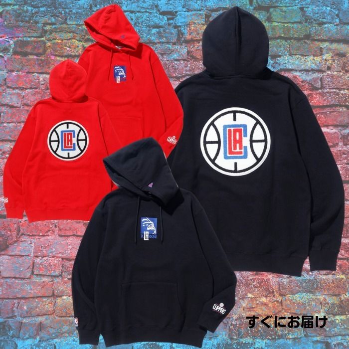 XLARGExNBAxNew Era スウェットパーカー CLIPPERS コラボ ロゴ (X XLARGExNBAxNew Era スウェットパーカー CLIPPERS コラボ ロゴ (X