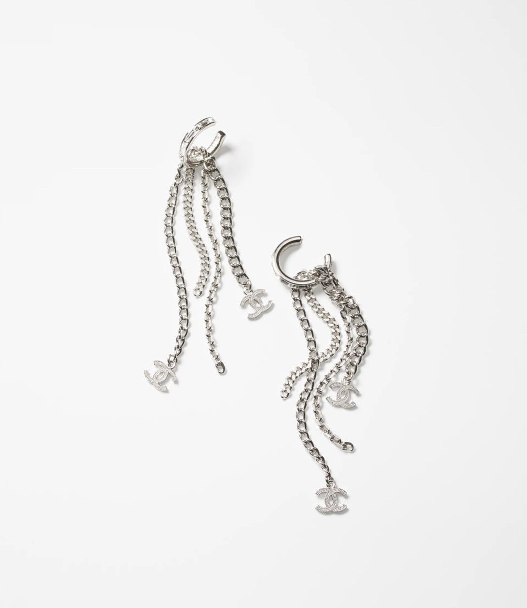 22P♡ピアス メタル×ストラス チェーン 22P♡ピアス メタル×ストラス チェーン