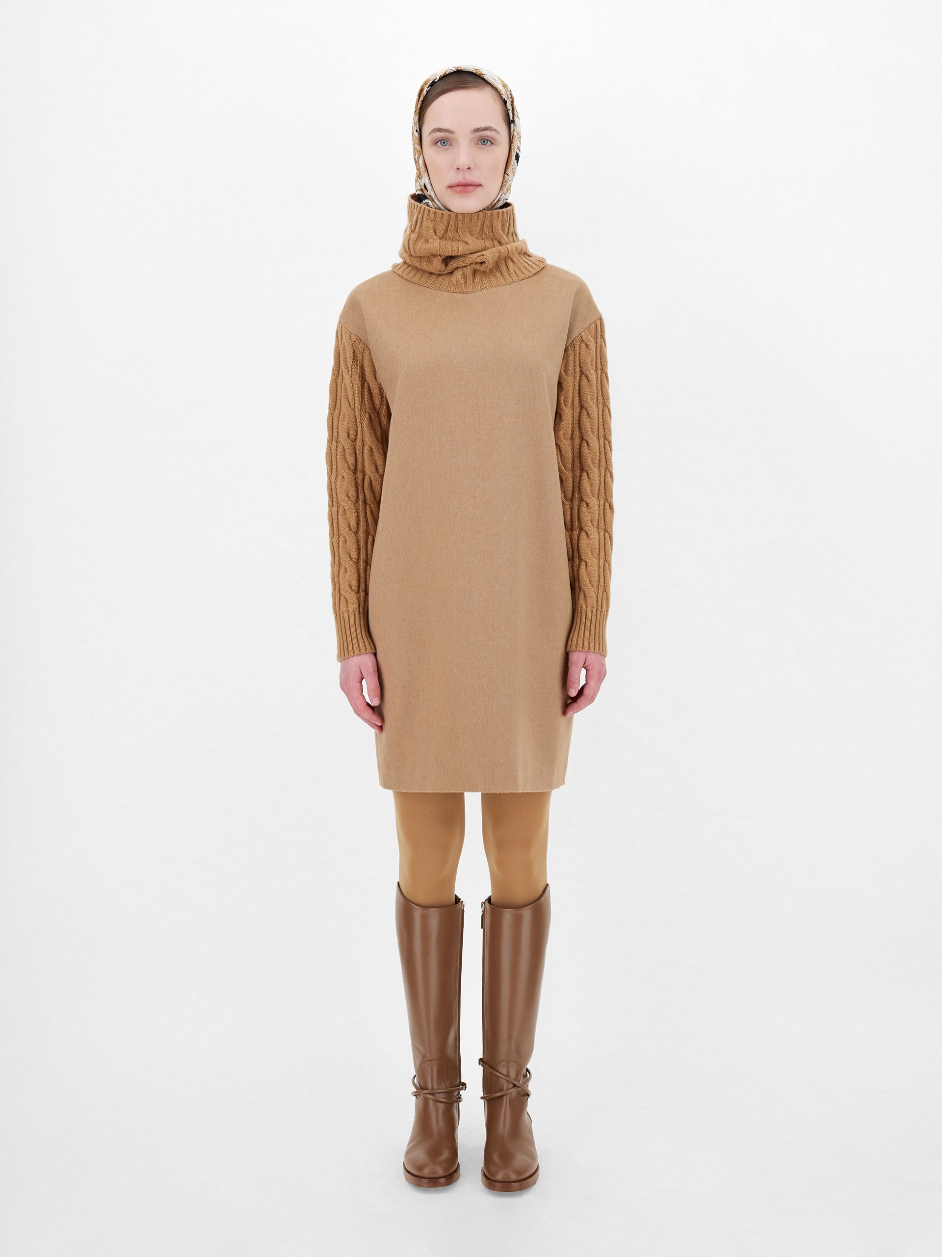 マックスマーラ Max Mara◇キャメル ワンピース ウール カシミヤ (Max 購入ファッション マックスマーラ キャメル ワンピース ひざ丈ワンピース