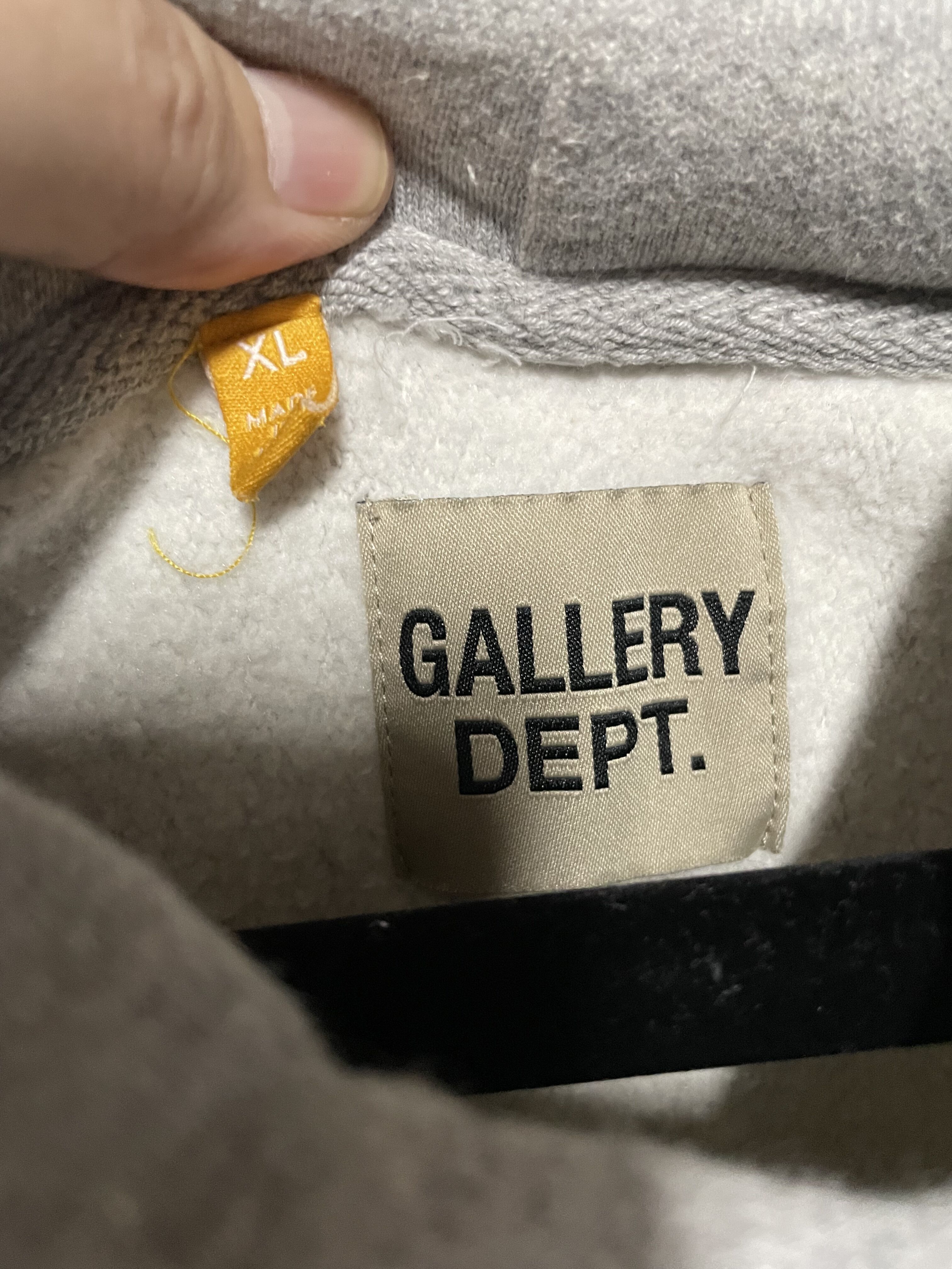 関税・送料込 GALLERY DEPT. ハンドペイント グレー パーカー