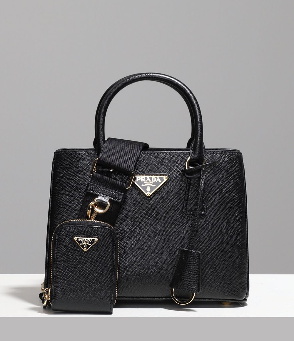 関税負担なし☆PRADA ガレリア サフィアーノレザー ミニバッグ (PRADA ...