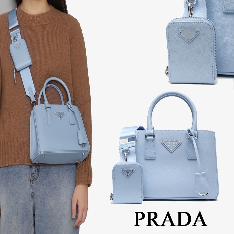 関税負担なし☆PRADA ガレリア サフィアーノレザー ミニバッグ (PRADA ...