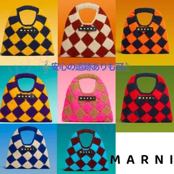 新品✨ MARNIマル二MARKETテックウール スモールバッグ リリーホワイト