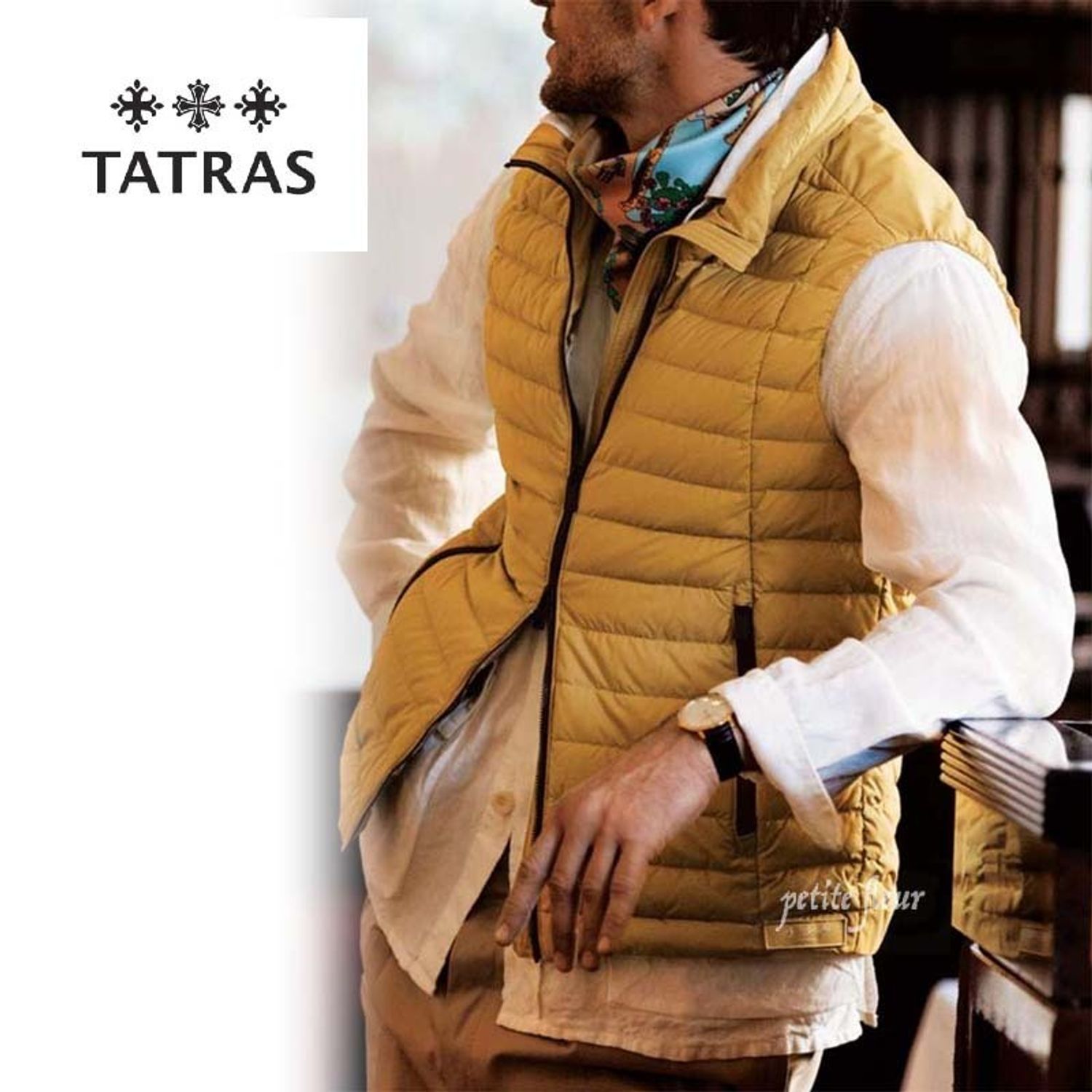 Tatras 22ss 雑誌掲載 ダウンベスト ナイロン イエロー Tatras ダウンベスト Buyma