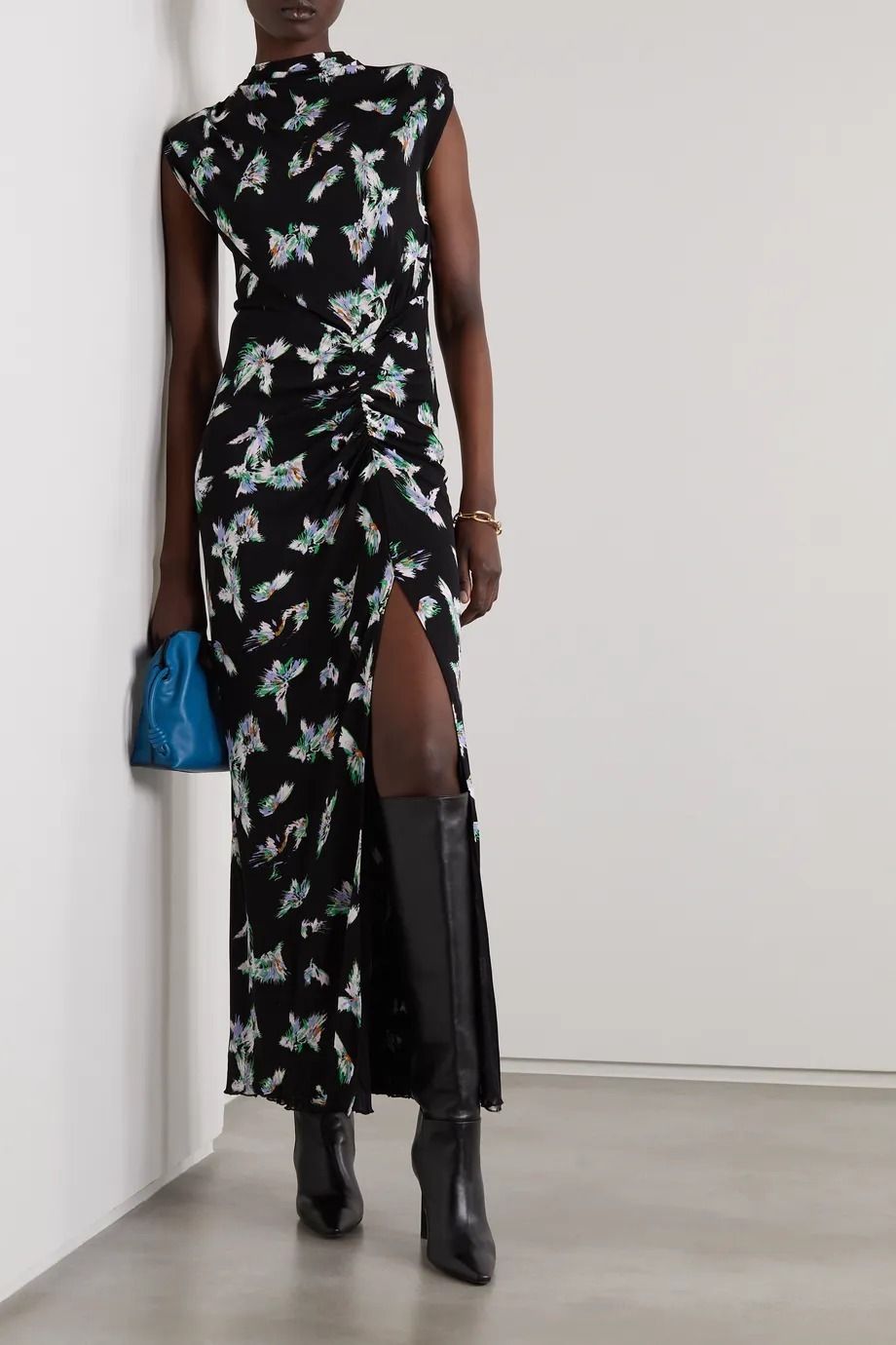 DVF】アポロプリントルーシュマキシドレス (DIANE von FURSTENBERG DVF】アポロプリントルーシュマキシドレス (DIANE von FURSTENBERG