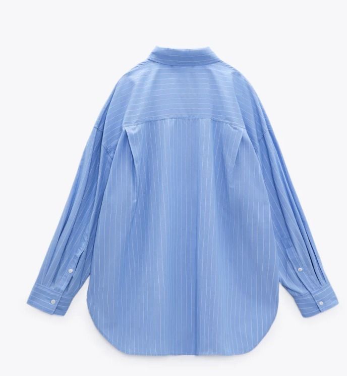 スペイン発送◎ZARA♪オーバーサイズ*ストライプシャツ♪ブルー (ZARA スペイン発送◎ZARA♪オーバーサイズ*ストライプシャツ♪ブルー (ZARA