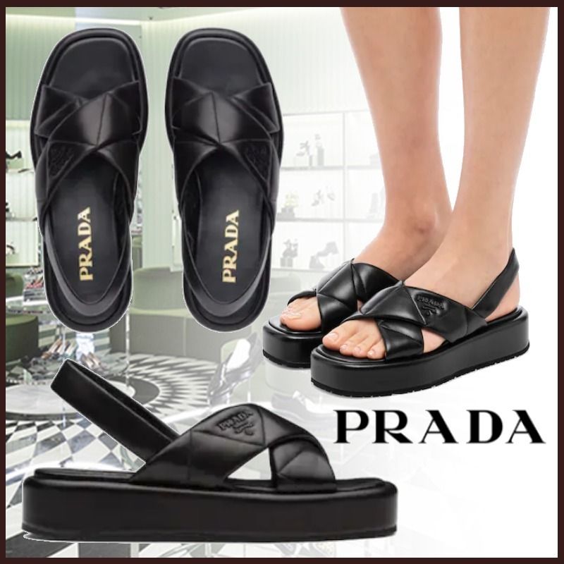 39%割引高級品市場 PRADA キルトナッパレザー フラットフォームサンダル サンダル レディース-SOLCALOJA.MED.EC 39%割引高級品市場 PRADA キルトナッパレザー フラットフォームサンダル サンダル レディース-SOLCALOJA.MED.EC