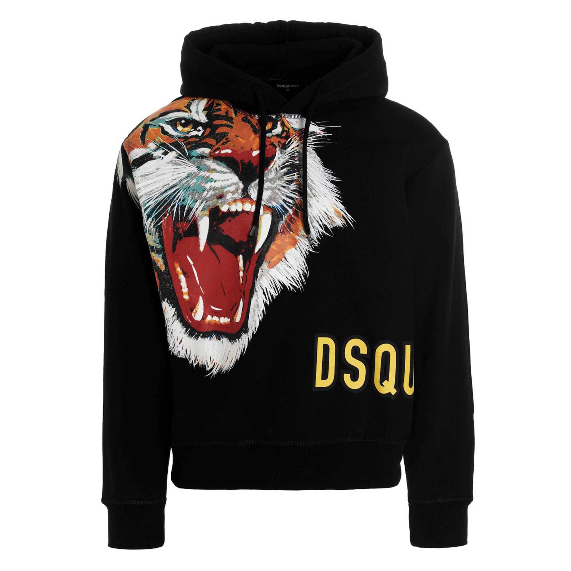 関税込DSQUARED2 2022SS D2 Tiger フーディ パーカー ロゴ 長袖 関税込DSQUARED2 2022SS D2 Tiger フーディ パーカー ロゴ 長袖